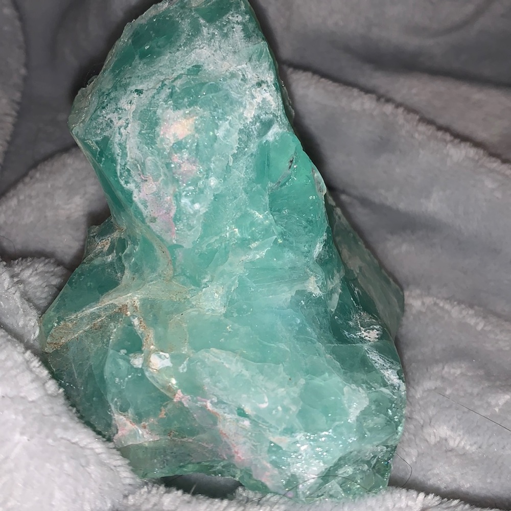 green fluorite cluster